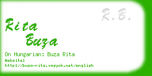 rita buza business card